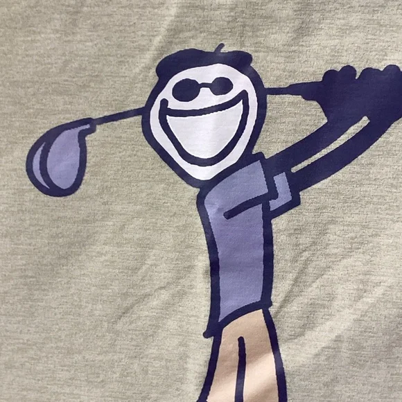 Life Is Good Gray Tee with Blue and Pink Graphic - Picture 3 of 5